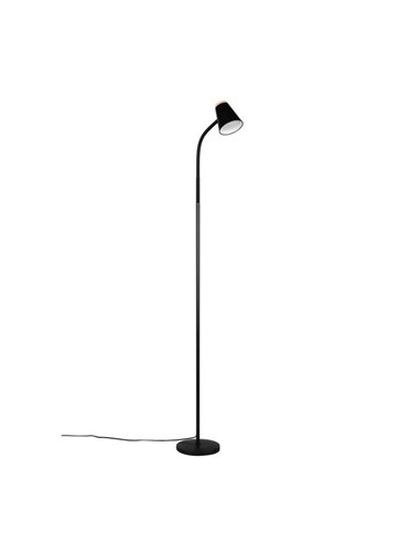 Lámpara de pie LED con brazo flexible PONGO interruptor integrado 4,5W 1x 500lm 3000K IP20 Negro