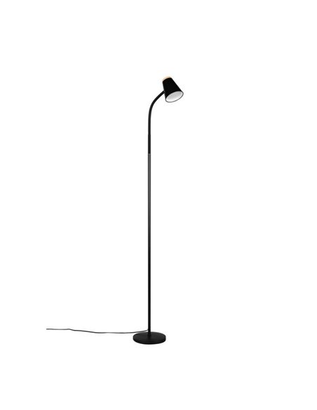 Lámpara de pie LED con brazo flexible PONGO interruptor integrado 4,5W 1x 500lm 3000K IP20 Negro