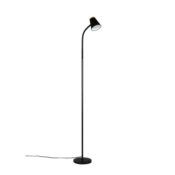 Lámpara de pie LED con brazo flexible PONGO interruptor integrado 4,5W 1x 500lm 3000K IP20 Negro