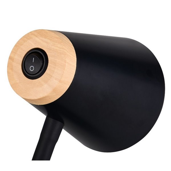 Lámpara de pie LED con brazo flexible PONGO interruptor integrado 4,5W 1x 500lm 3000K IP20 Negro