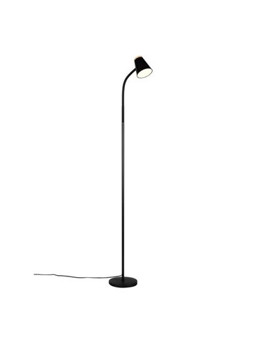Lámpara de pie LED con brazo flexible PONGO interruptor integrado 4,5W 1x 500lm 3000K IP20 Negro