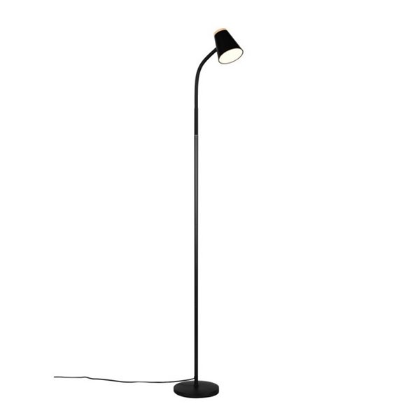 Lámpara de pie LED con brazo flexible PONGO interruptor integrado 4,5W 1x 500lm 3000K IP20 Negro