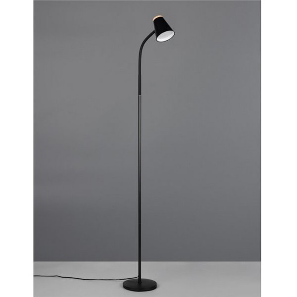 Lámpara de pie LED con brazo flexible PONGO interruptor integrado 4,5W 1x 500lm 3000K IP20 Negro