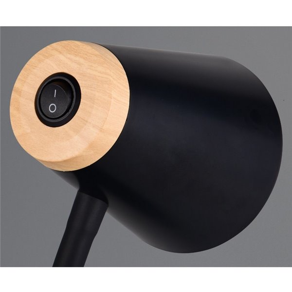 Lámpara de pie LED con brazo flexible PONGO interruptor integrado 4,5W 1x 500lm 3000K IP20 Negro