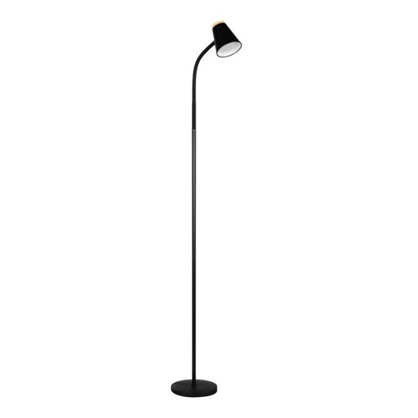 Lámpara de pie LED con brazo flexible PONGO interruptor integrado 4,5W 1x 500lm 3000K IP20 Negro