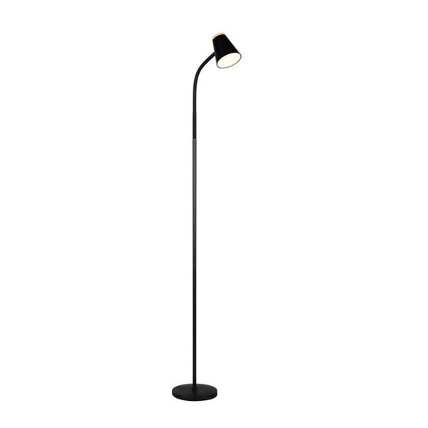 Lámpara de pie LED con brazo flexible PONGO interruptor integrado 4,5W 1x 500lm 3000K IP20 Negro