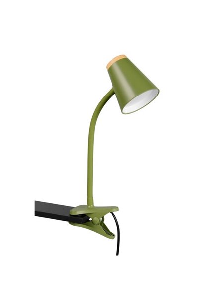 Lámpara LED con pinza tipo flexo PONGO con interruptor integrado 4,5W 1x 500lm 3000K IP20 Verde