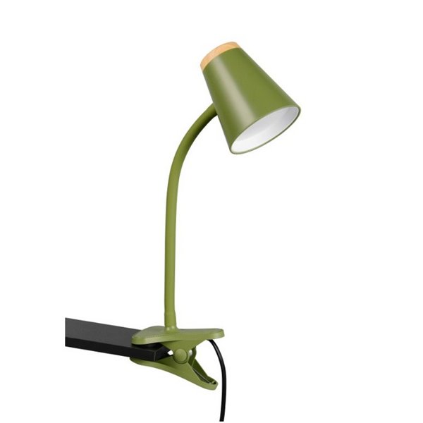 Lámpara LED con pinza tipo flexo PONGO con interruptor integrado 4,5W 1x 500lm 3000K IP20 Verde