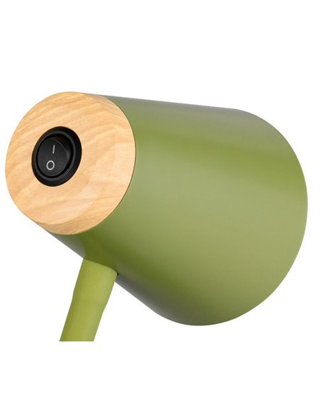 Lámpara LED con pinza tipo flexo PONGO con interruptor integrado 4,5W 1x 500lm 3000K IP20 Verde
