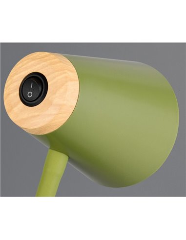 Lámpara LED con pinza tipo flexo PONGO con interruptor integrado 4,5W 1x 500lm 3000K IP20 Verde