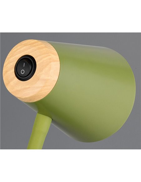 Lámpara LED con pinza tipo flexo PONGO con interruptor integrado 4,5W 1x 500lm 3000K IP20 Verde