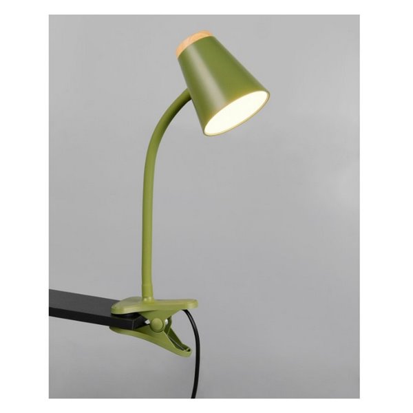 Lámpara LED con pinza tipo flexo PONGO con interruptor integrado 4,5W 1x 500lm 3000K IP20 Verde