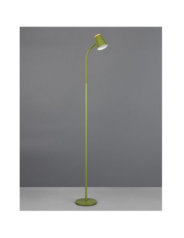 Lampadaire LED PONGO avec bras flexible et interrupteur intégré, 4,5 W, 1 x 500 lm, 3 000 K, IP20, vert