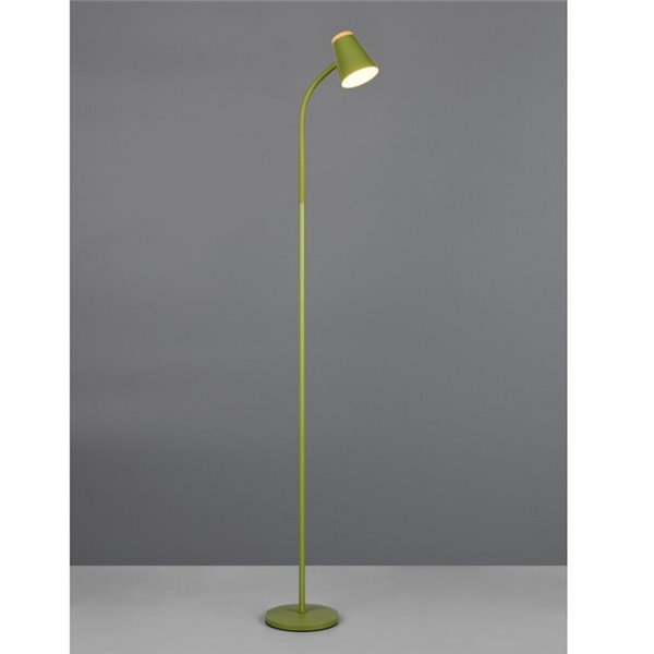 Lámpara de pie LED con brazo flexible PONGO interruptor integrado 4,5W 1x 500lm 3000K IP20 Verde