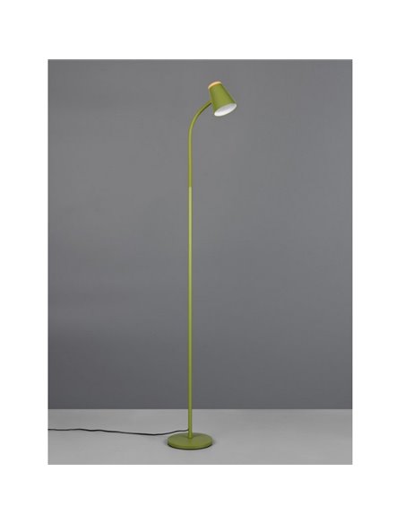 Lampadaire LED PONGO avec bras flexible et interrupteur intégré, 4,5 W, 1 x 500 lm, 3 000 K, IP20, vert