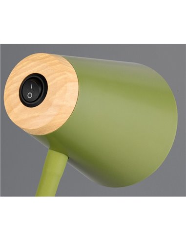 Lámpara de pie LED con brazo flexible PONGO interruptor integrado 4,5W 1x 500lm 3000K IP20 Verde