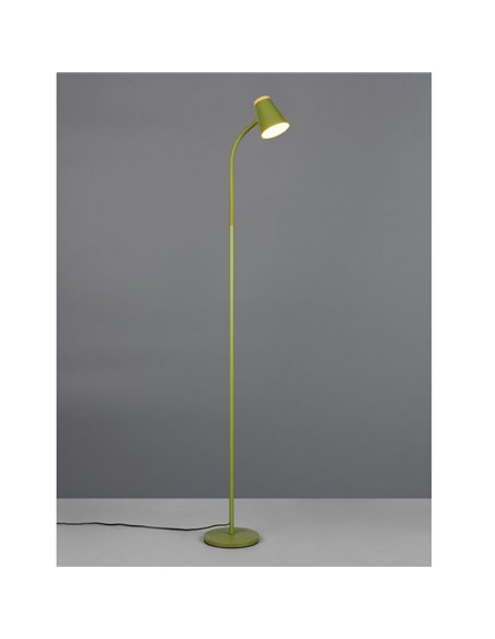 Lámpara de pie LED con brazo flexible PONGO interruptor integrado 4,5W 1x 500lm 3000K IP20 Verde