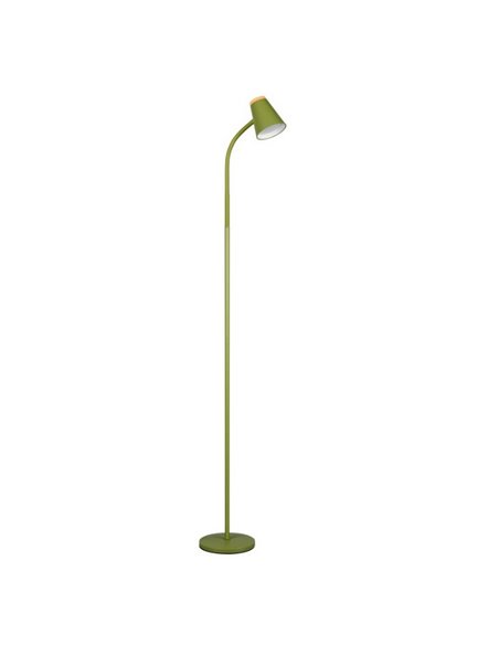 Lampadaire LED PONGO avec bras flexible et interrupteur intégré, 4,5 W, 1 x 500 lm, 3 000 K, IP20, vert