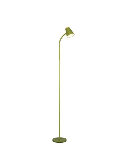 Lampadaire LED PONGO avec bras flexible et interrupteur intégré, 4,5 W, 1 x 500 lm, 3 000 K, IP20, vert