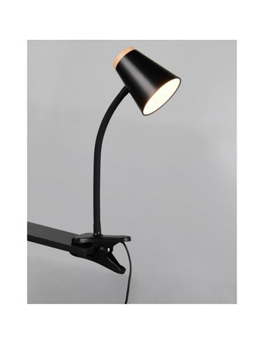 Lámpara LED con pinza multifunción PONGO con interruptor integrado 4,5W 1x 500lm 3000K IP20 Negro