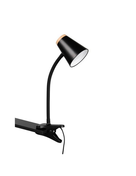 Lámpara LED con pinza multifunción PONGO con interruptor integrado 4,5W 1x 500lm 3000K IP20 Negro