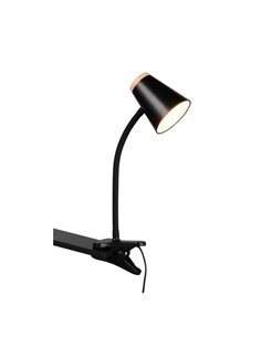 PONGO Lâmpada de grampo LED multifuncional com interruptor integrado 4,5 W 1x 500lm 3000K IP20 Preto