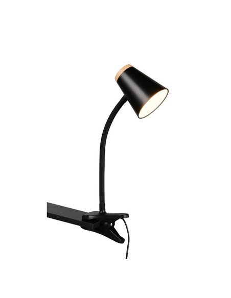 Lámpara LED con pinza multifunción PONGO con interruptor integrado 4,5W 1x 500lm 3000K IP20 Negro