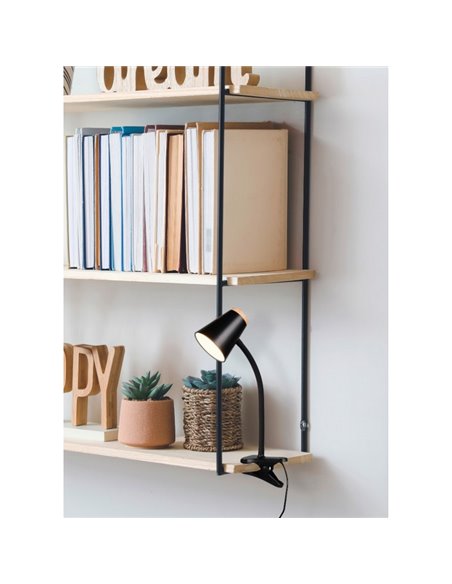 Lámpara LED con pinza multifunción PONGO con interruptor integrado 4,5W 1x 500lm 3000K IP20 Negro