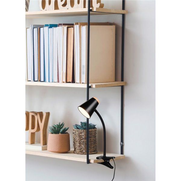 Lámpara LED con pinza multifunción PONGO con interruptor integrado 4,5W 1x 500lm 3000K IP20 Negro