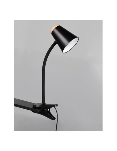 Lámpara LED con pinza multifunción PONGO con interruptor integrado 4,5W 1x 500lm 3000K IP20 Negro