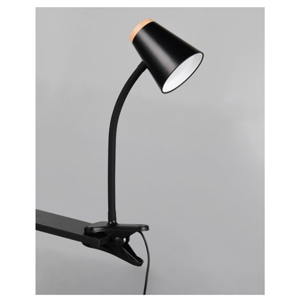 Lámpara LED con pinza multifunción PONGO con interruptor integrado 4,5W 1x 500lm 3000K IP20 Negro