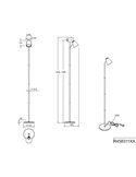 Lámpara de pie LED brazo regulable PONGO con interruptor integrado 4,5W 1x 500lm 3000K IP20 Beige