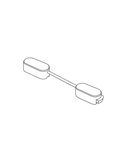 Conector alimentación bidireccional para luminaria LIMBO, negro