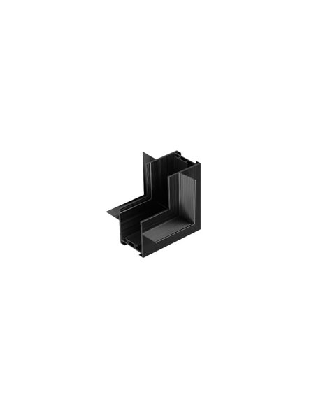 Conector en L perpendicular para carril de empotrar LIMBO, negro