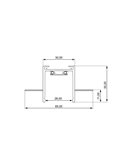 Difusor para carril de empotrar LIMBO, negro