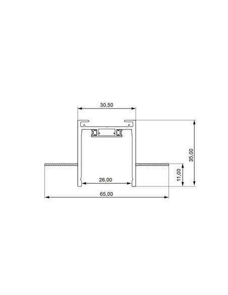 Difusor para trilho embutido LIMBO, preto