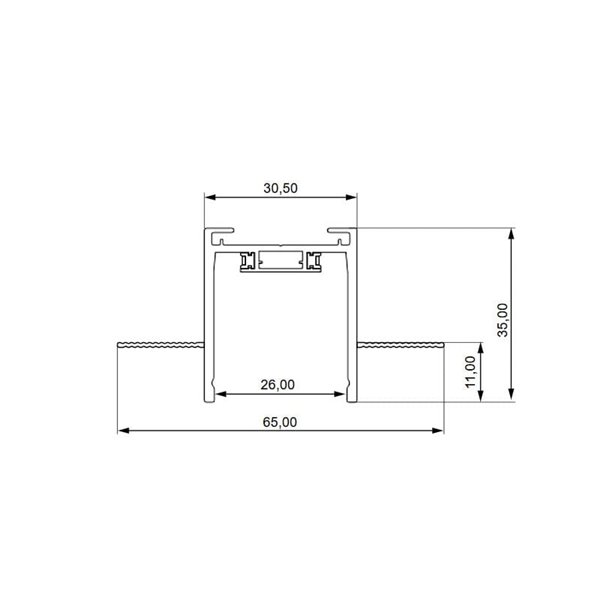Difusor para trilho embutido LIMBO, preto