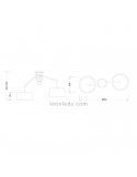 Lámpara de Techo de estilo nordico serie nordica 4930 de dos pantallas redondas de color blanco | LeonLeds Iluminación