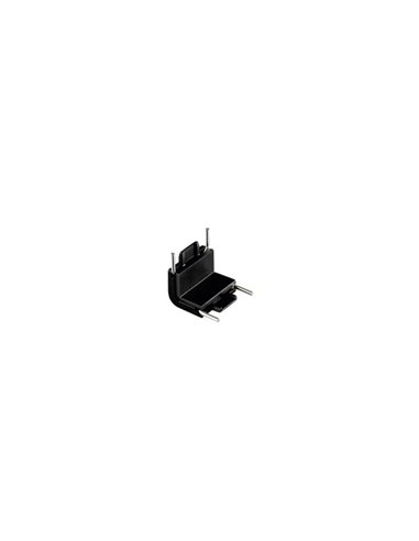 Conector en L perpendicular para carril superficie LIMBO, negro