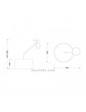 Lámpara de Techo serie Nordica de diseño nordico de color blanca 4928 de mantra blanco roto pantalla redonda | LeonLeds Iluminac