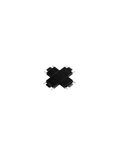 Conector en X para carril superficie LIMBO, negro