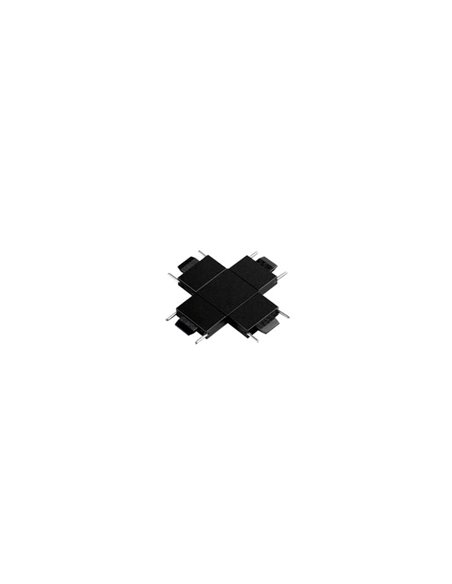 Conector en X para carril superficie LIMBO, negro