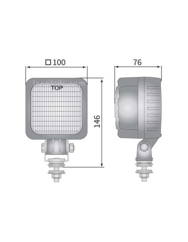 Faro Led Luz azul Especial Sulfatadora/ advertencia / naútica de Wesem con la mejor calidad | LeonLeds Iluminación