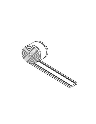 Rollo 10m. cinta textil negro 24V para carril LIMBO