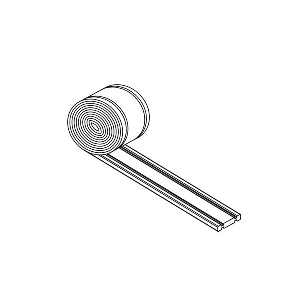 Rollo 10m. cinta textil negro 24V para carril LIMBO