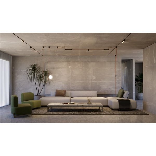 Rollo 10m. cinta textil negro 24V para carril LIMBO
