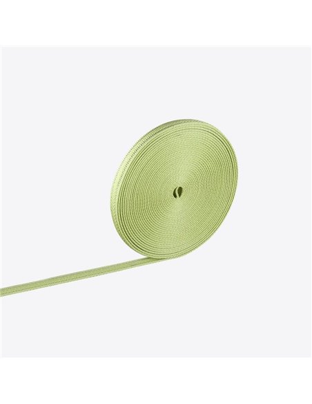 Rollo 10m. Cinta Textil 24V Verde para carril LIMBO