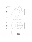 Aplique de pared blanco y madera de la serie Nordica de mantra 4924 de diseño nordico escandinavo | LeonLeds Iluminación