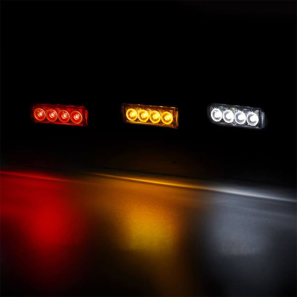Luz de Gálibo SLIM GRAPHITE - LED IP68 - 12/24V - 4 Leds - Rojo, Ámbar y Blanco