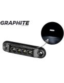Feu de gabarit fin en graphite - LED IP68 - 12/24 V - 4 LED - Rouge, Ambre et Blanc